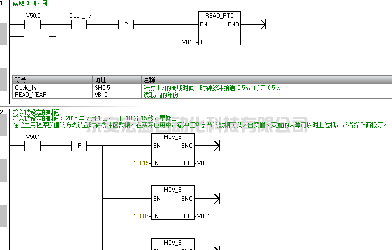 S7-200 SMART 實時時鐘例程